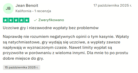 Pozytywna opinia o kasynie Wazamba - darmowe spiny